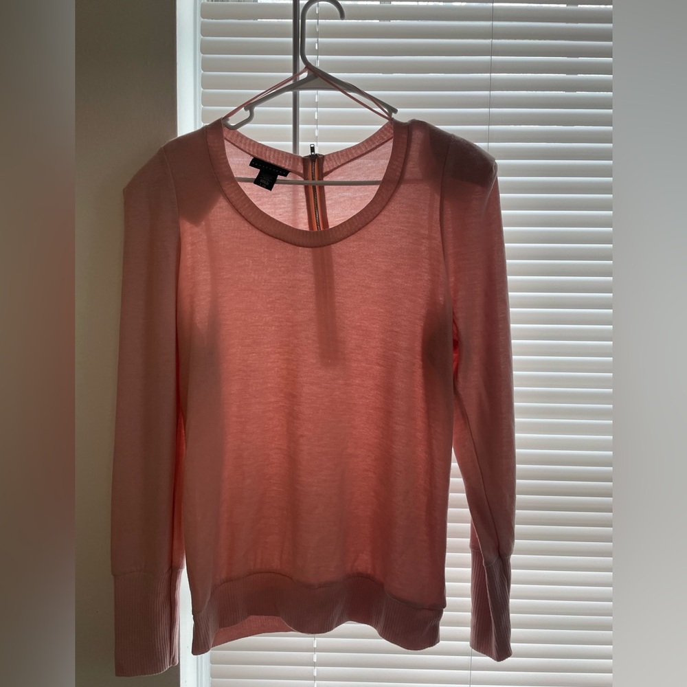 Apostrophe pink sweater with shoulder pads size L